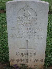 Dar Es Salaam War Cemetery - Allen, Thomas Arthur